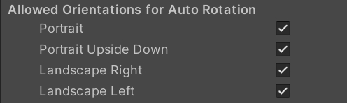 Allowed Orientations for Auto Rotation settings for OpenHarmony.
