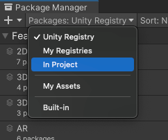 Switch the context to **In Project**