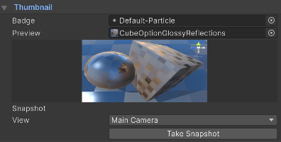 The scene template Inspector