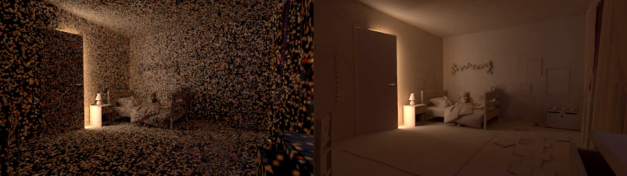 Scene filtered using A-Trous filter