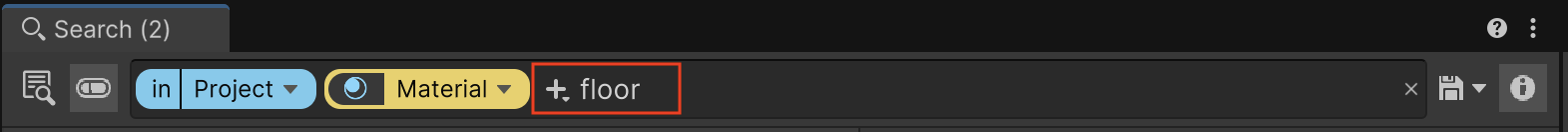 A visual query with a single plain-text element.