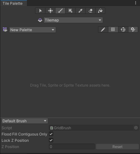 A blank Tile Palette.