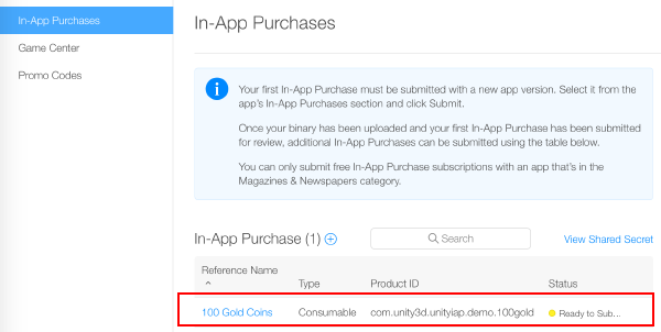 Product type selection window.